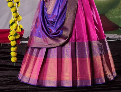 New Semi Stitiched Banarasi Lehenga Choli