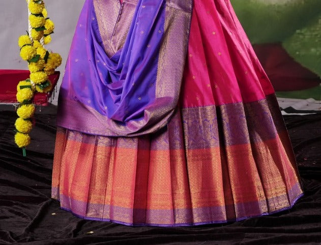 New Semi Stitiched Banarasi Lehenga Choli