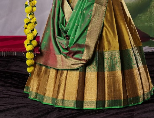 New Semi Stitiched Banarasi Lehenga Choli