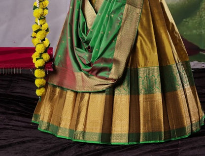 New Semi Stitiched Banarasi Lehenga Choli