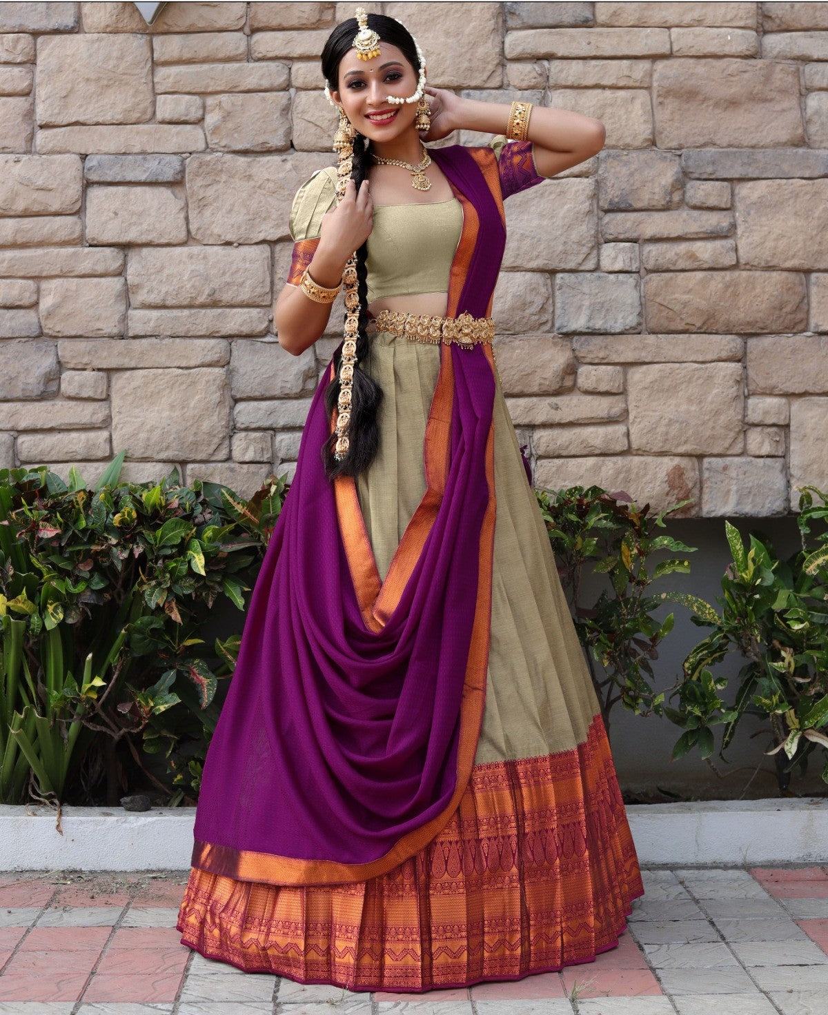 New Wedding and Festival Semi Stitiched Banarasi Lehenga Choli