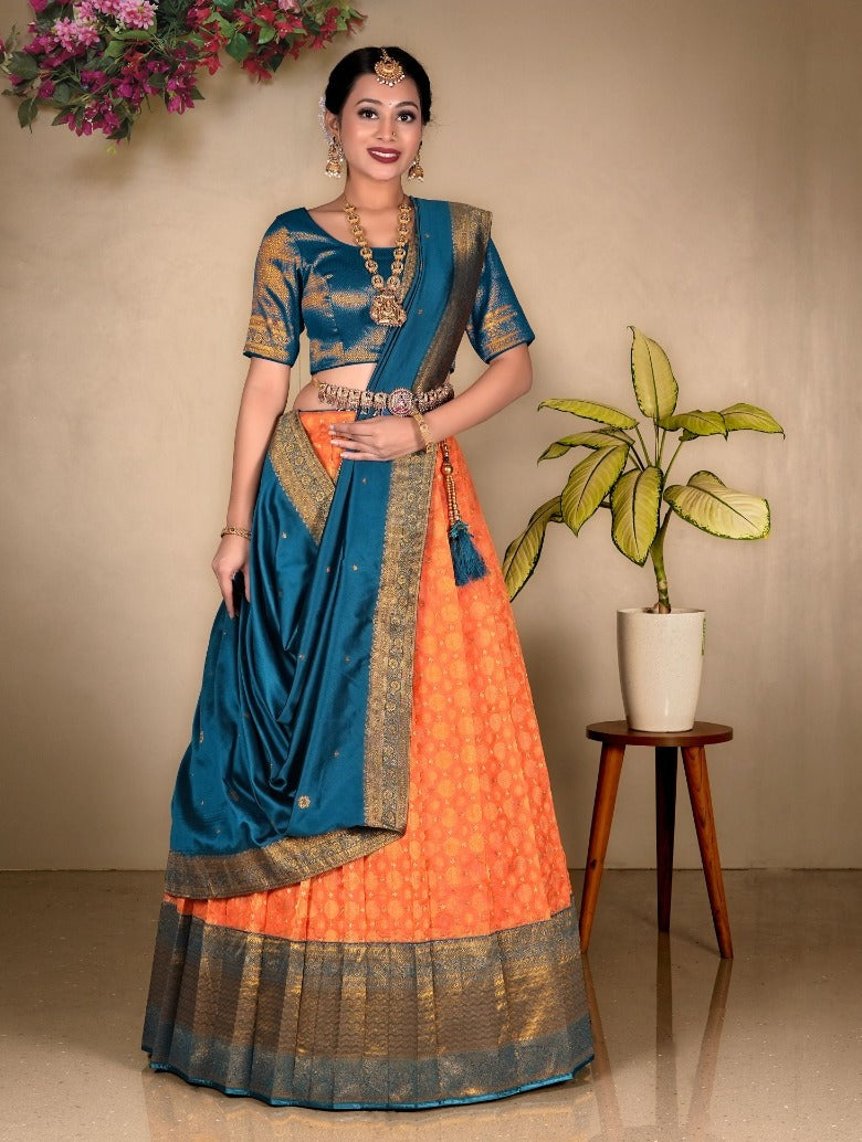 Latest Semi Stitched Lehenga Choli With Dupatta.