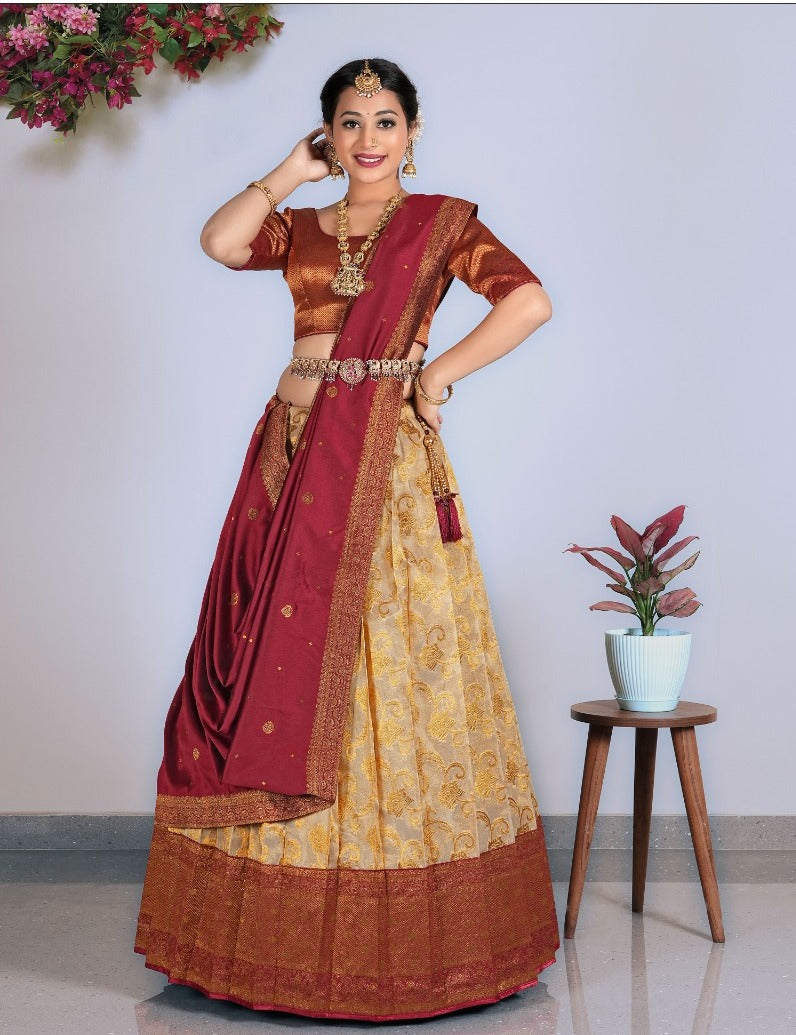 Latest Semi Stitched Lehenga Choli With Dupatta.