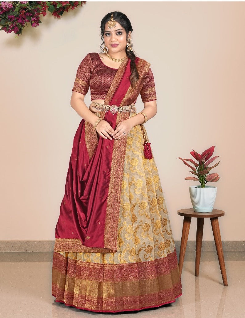 Latest Semi Stitched Lehenga Choli With Dupatta.