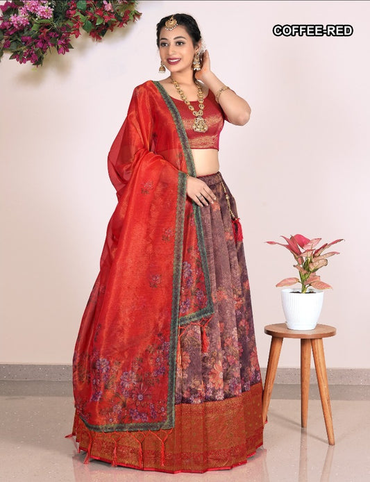 Latest Semi Stitched Lehenga Choli With Dupatta.