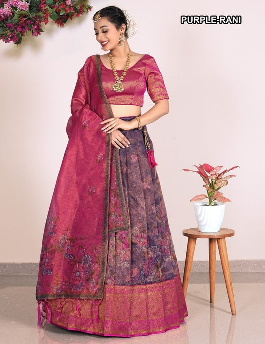 Latest Semi Stitched Lehenga Choli With Dupatta.