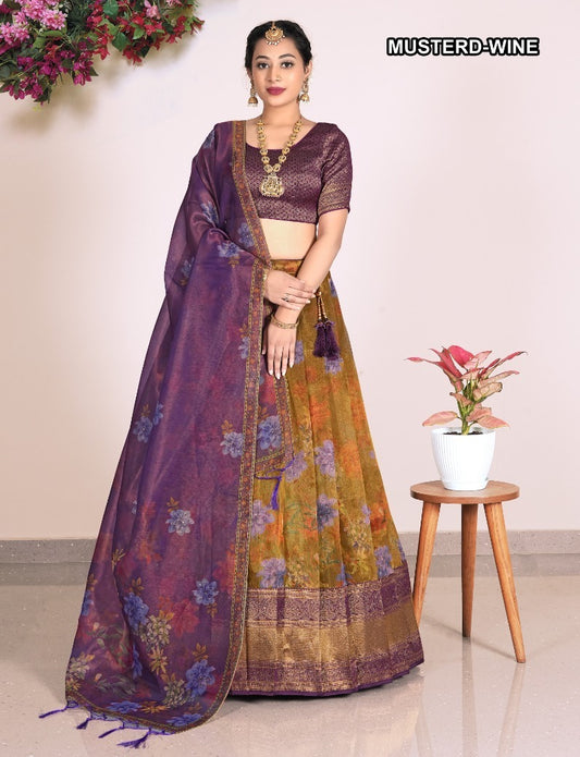 Latest Semi Stitched Lehenga Choli With Dupatta.