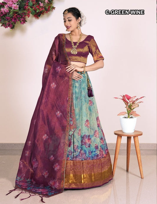 Latest Semi Stitched Lehenga Choli With Dupatta.