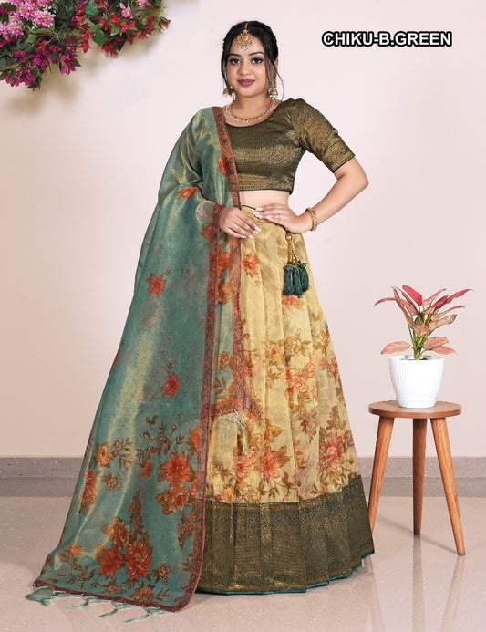 Latest Semi Stitched Lehenga Choli With Dupatta.