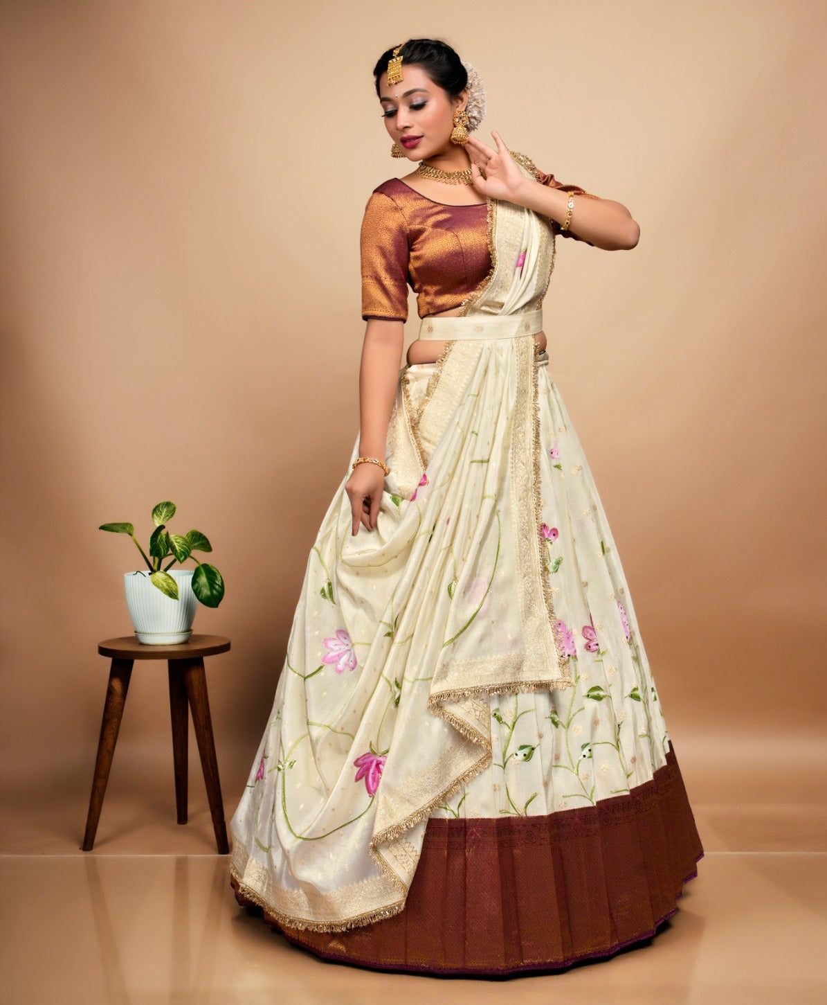 Latest Semi Stitched Lehenga Choli With Dupatta.