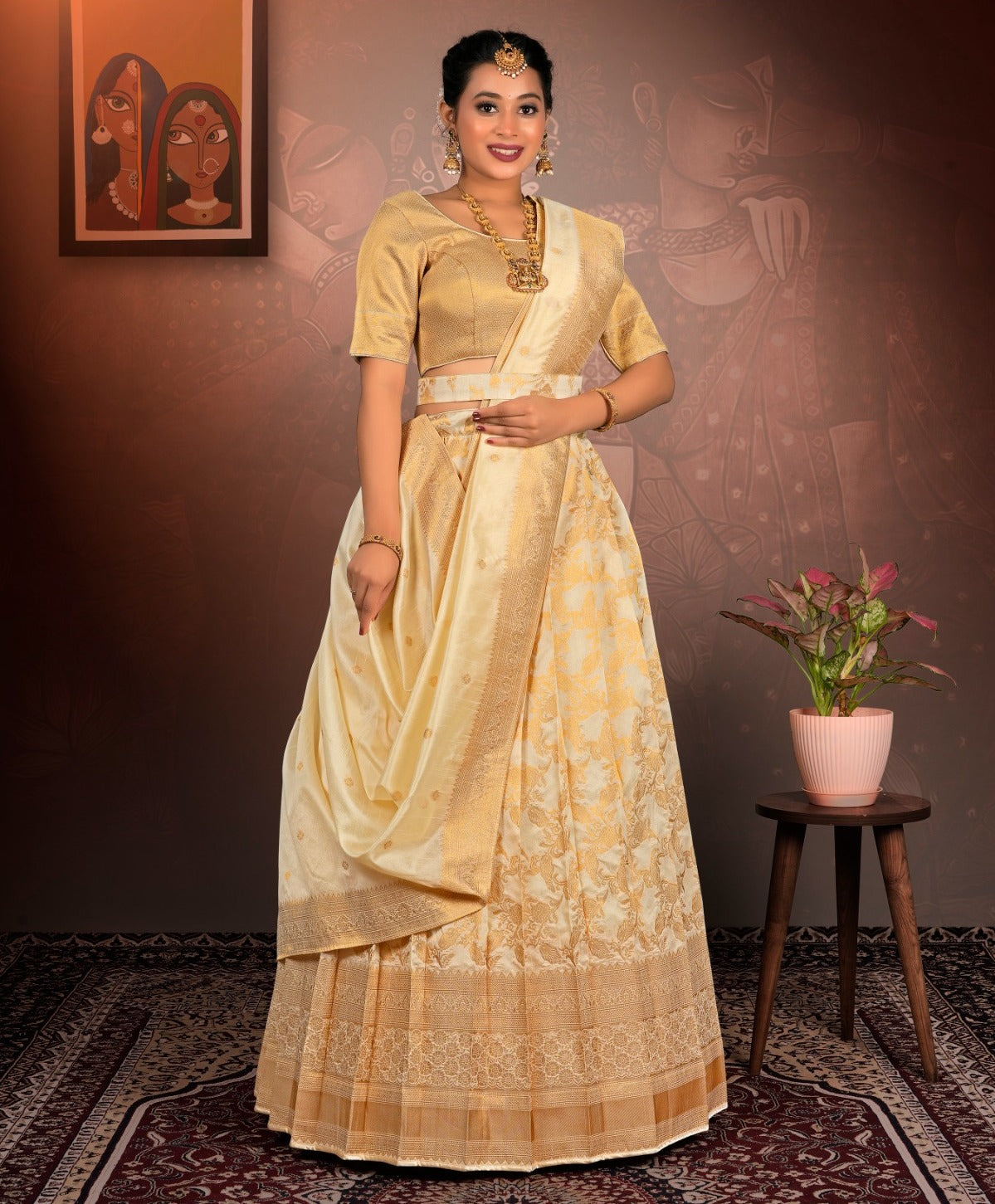 Latest Semi Stitched Lehenga Choli With Dupatta.