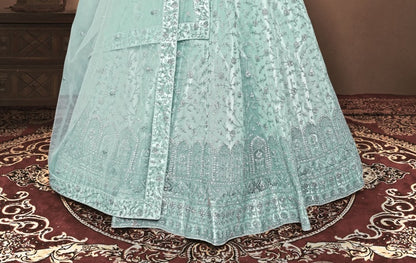 New Semi Stitiched Netted Lehenga Choli