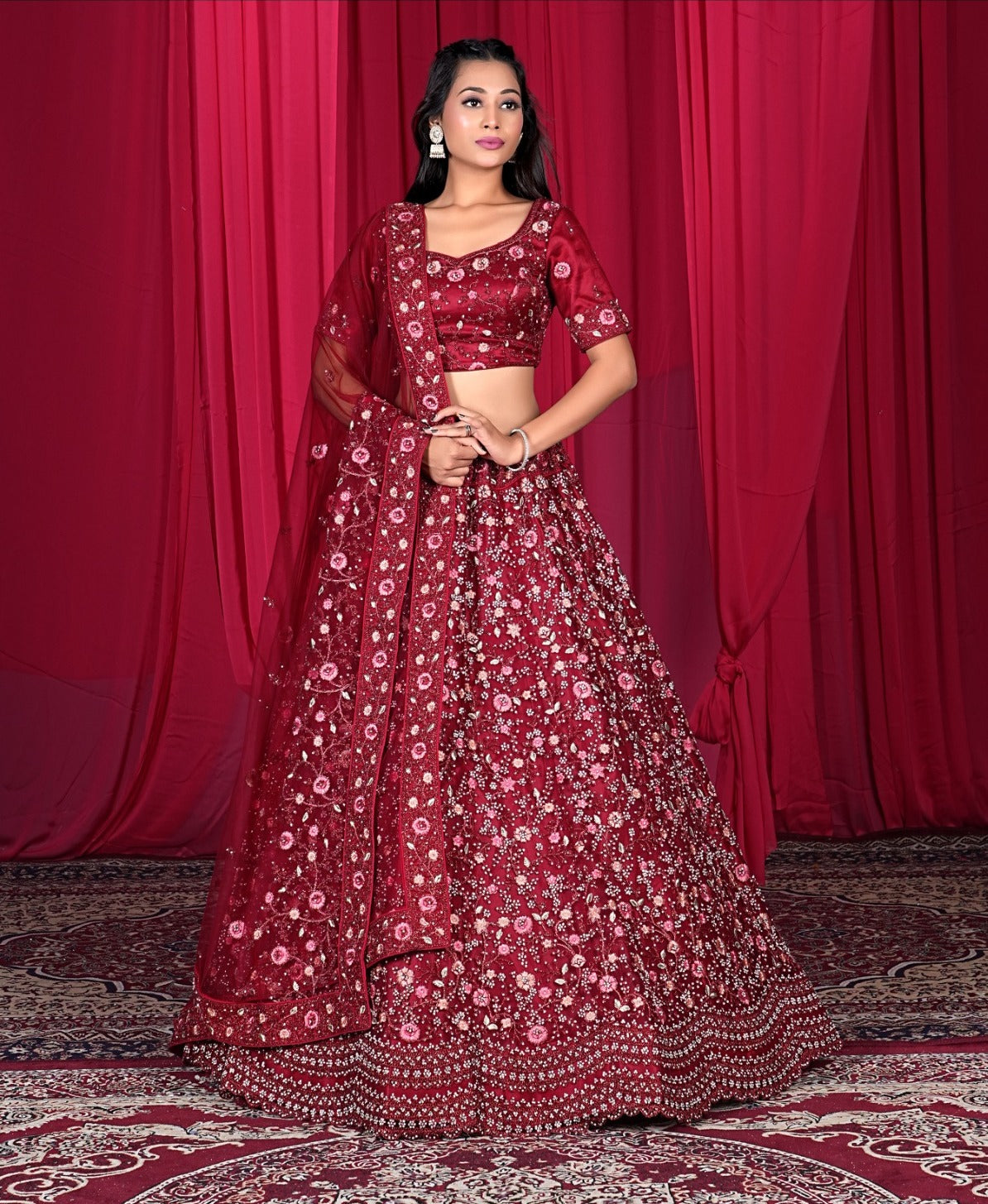 Latest Semi Stitched Lehenga Choli With Dupatta.