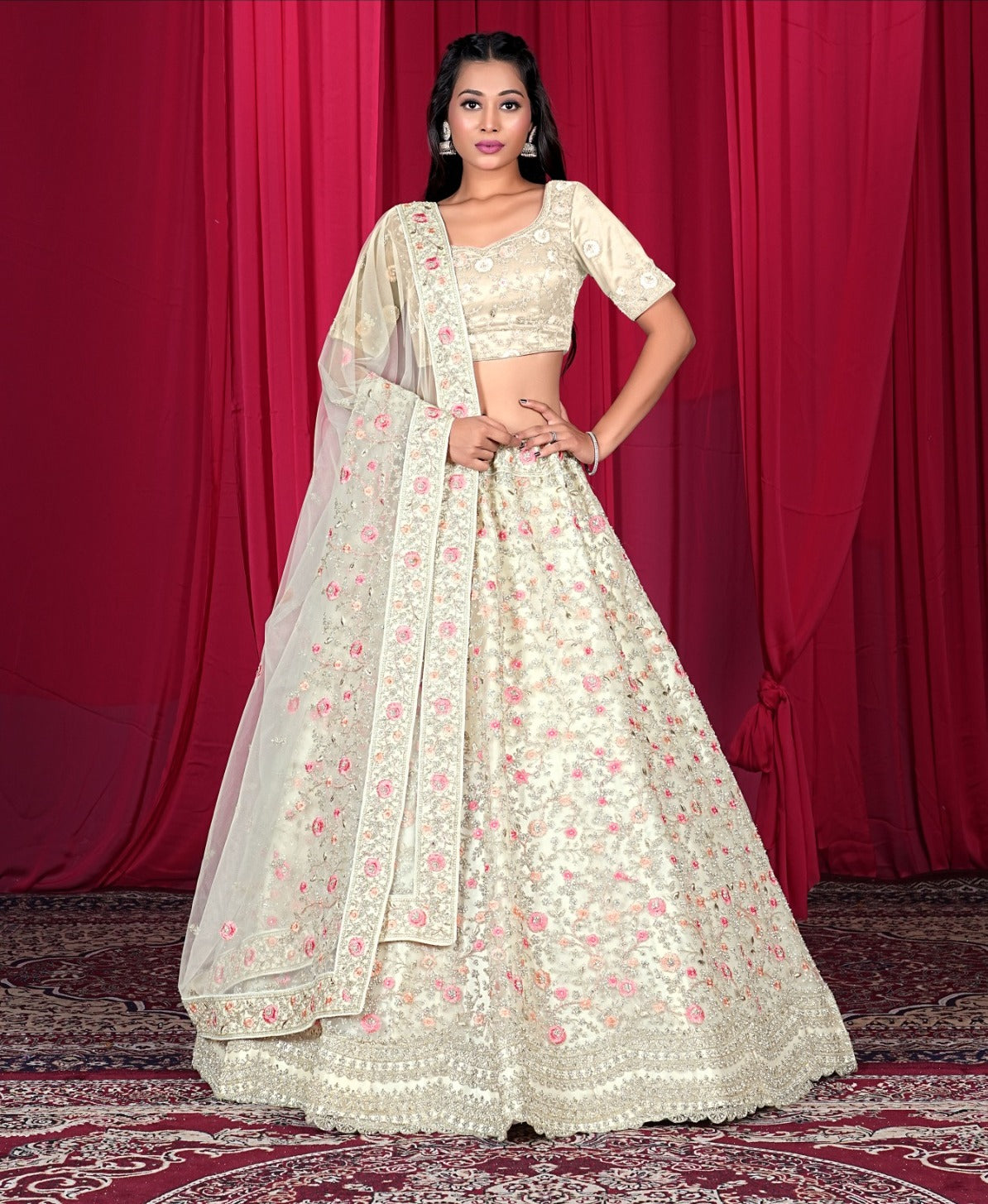 Latest Semi Stitched Lehenga Choli With Dupatta.
