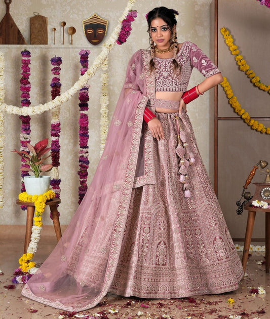 New Semi Stitiched Velvet Bridal Lehenga Choli