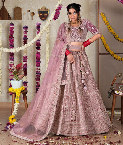 New Semi Stitiched Velvet Bridal Lehenga Choli