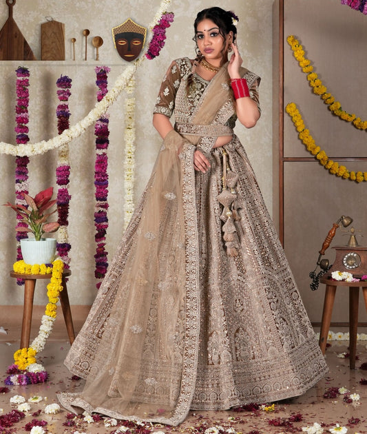 New Semi Stitiched Velvet Bridal Lehenga Choli