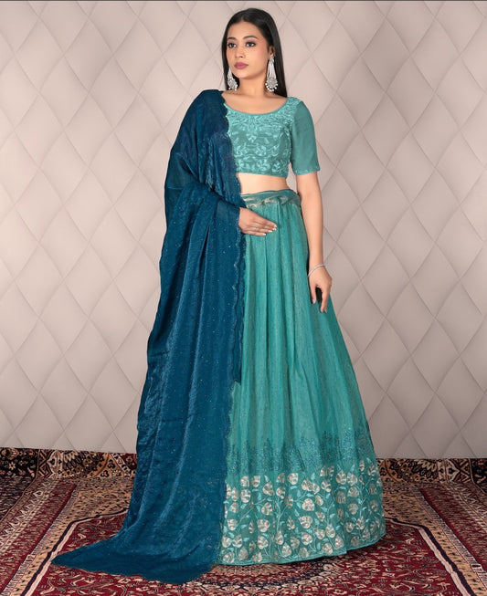 Latest Semi Stitched Lehenga Choli With Dupatta.