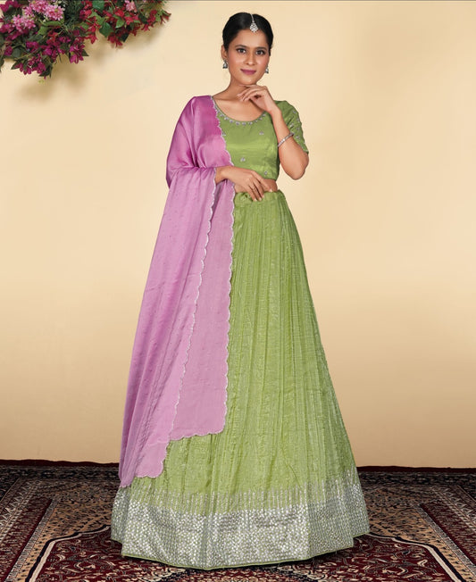 Latest Semi Stitched Lehenga Choli With Dupatta.