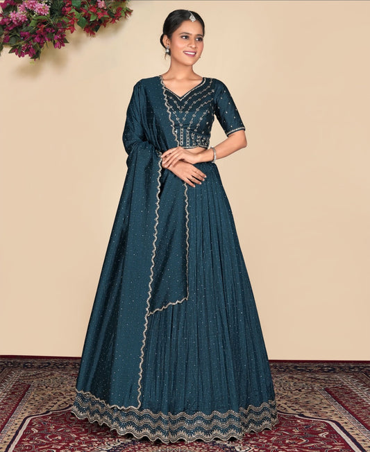 Latest Semi Stitched Lehenga Choli With Dupatta.