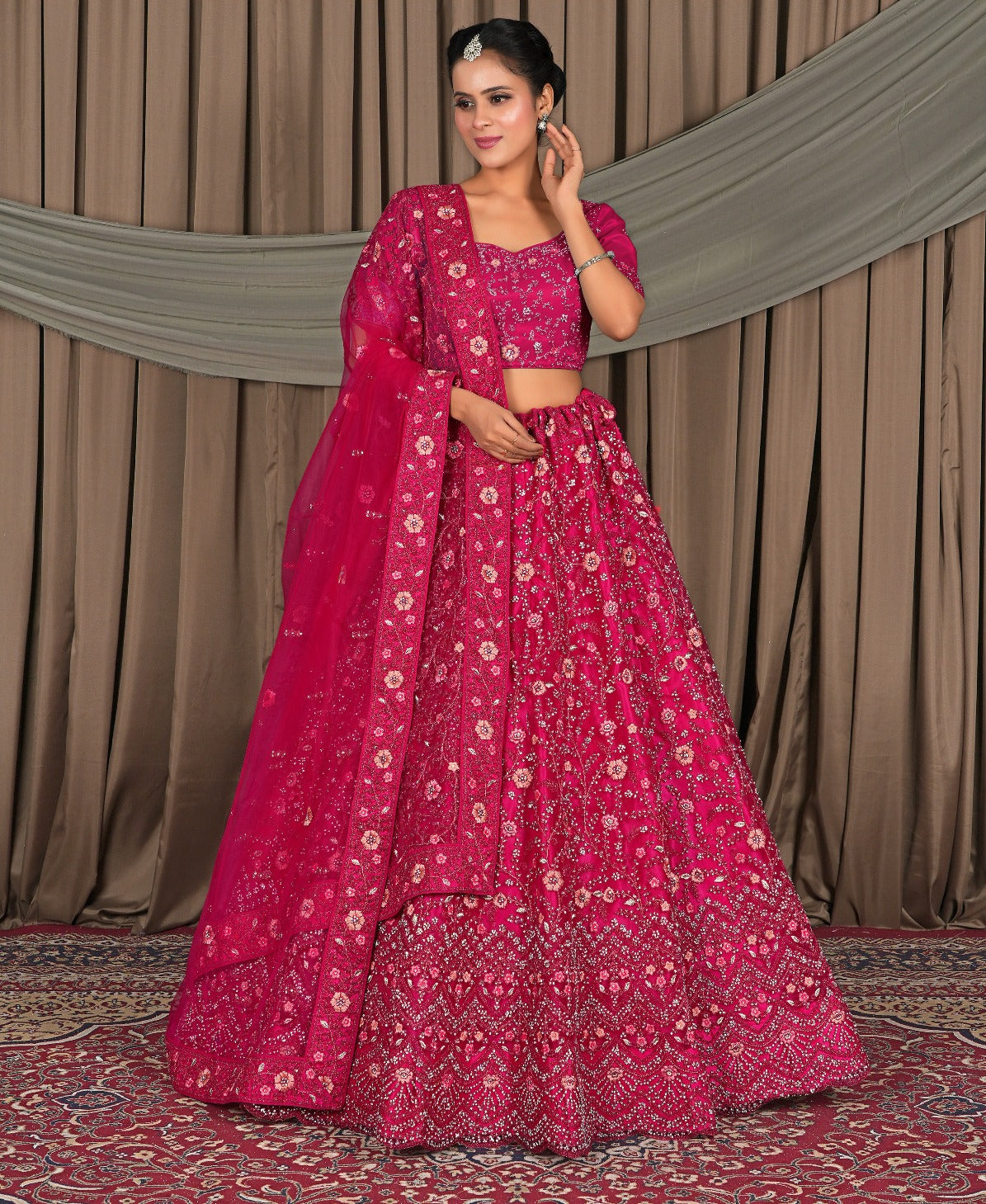 Latest Semi Stitched Lehenga Choli With Dupatta.