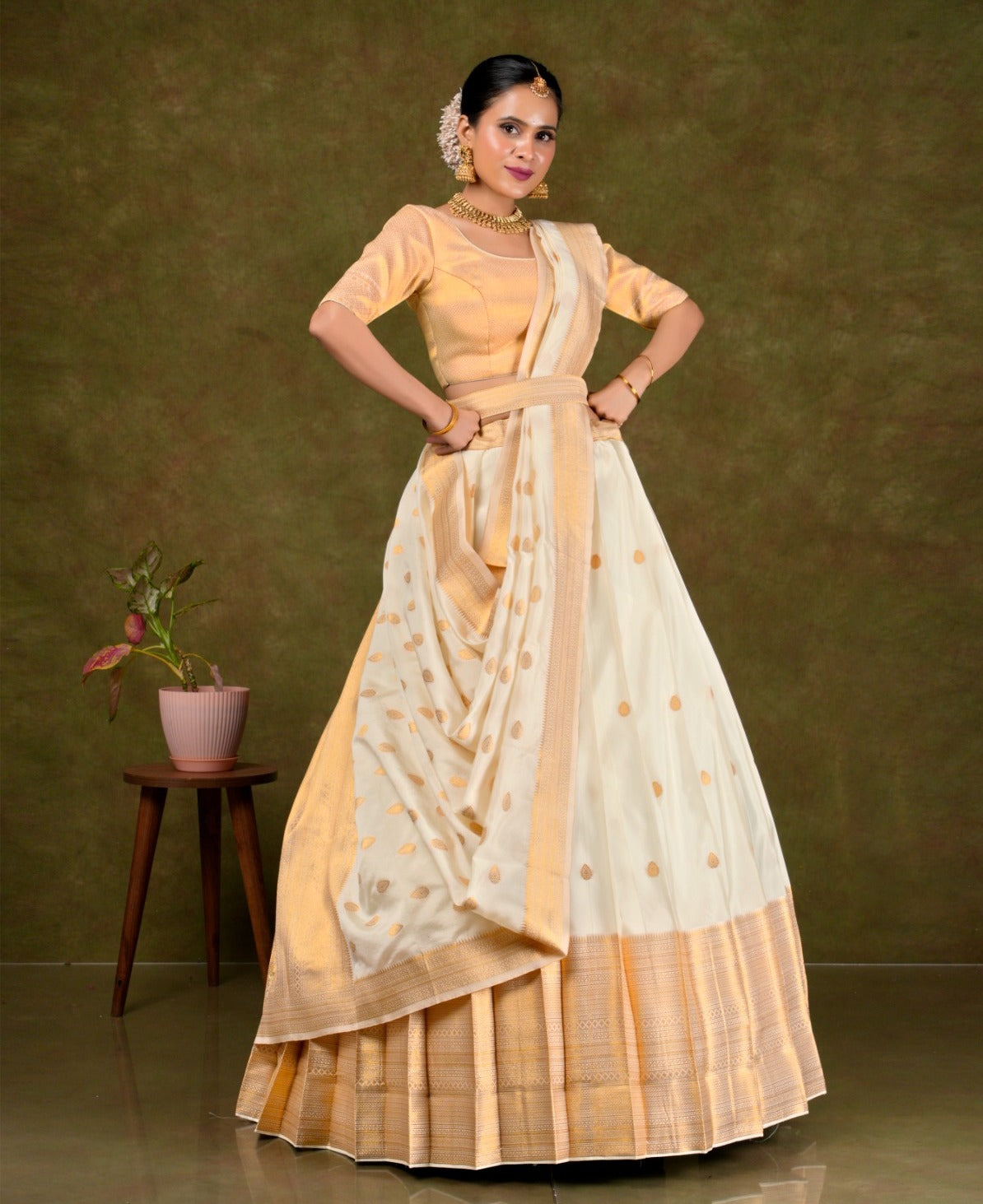 Latest Semi Stitched Lehenga Choli With Dupatta.