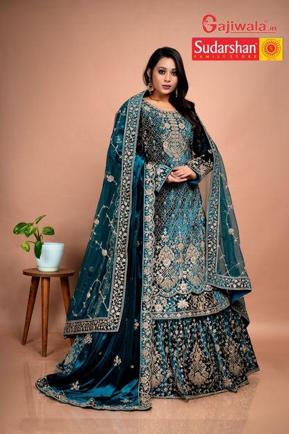Bridal Kameez with Gharara & Dupatta