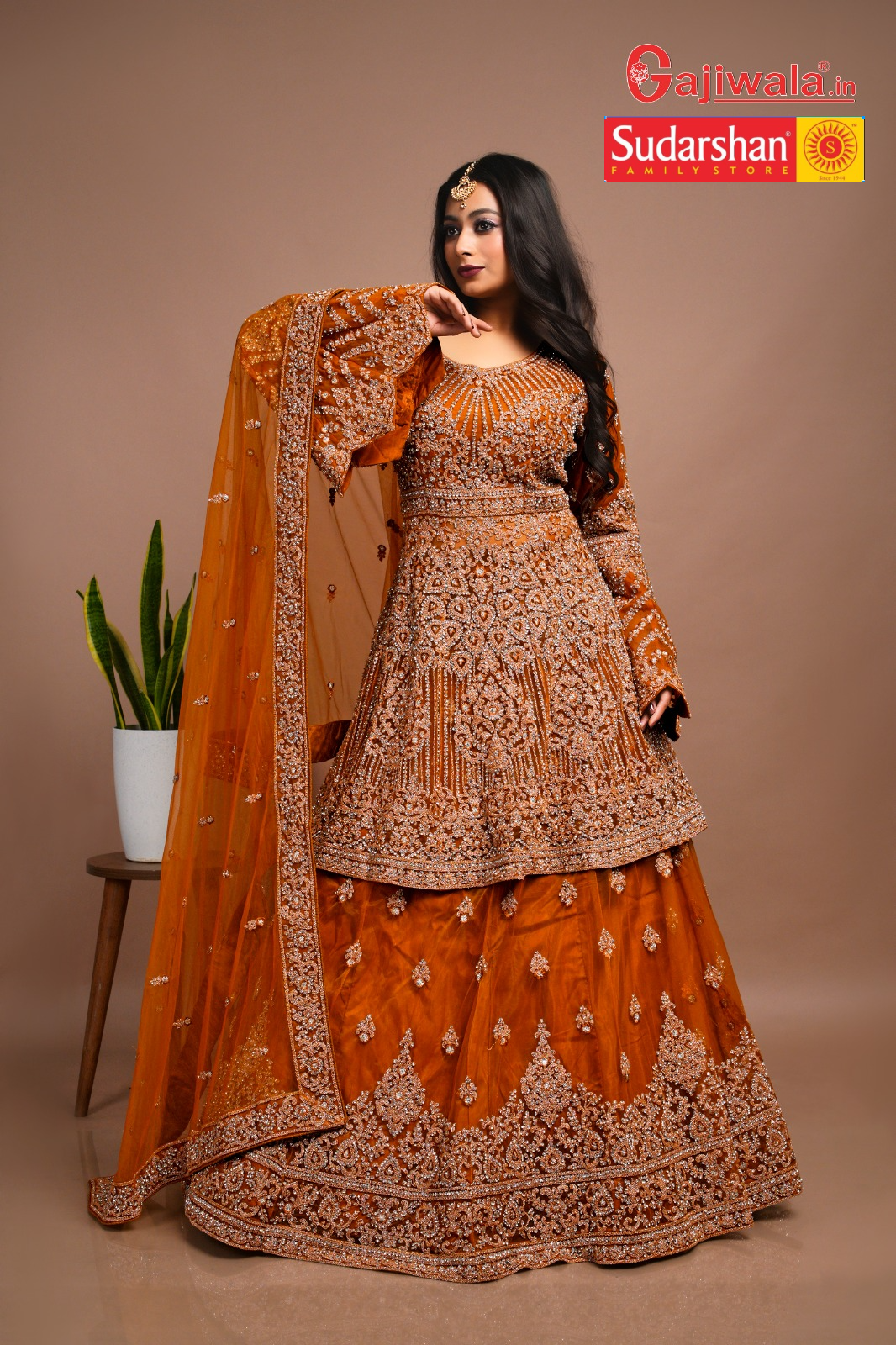 Bridal Kameez with Gharara & Dupatta