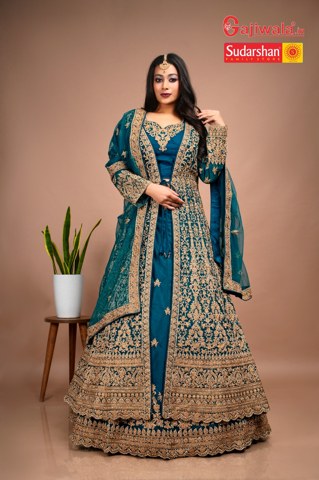 Bridal Kameez with Gharara & Dupatta