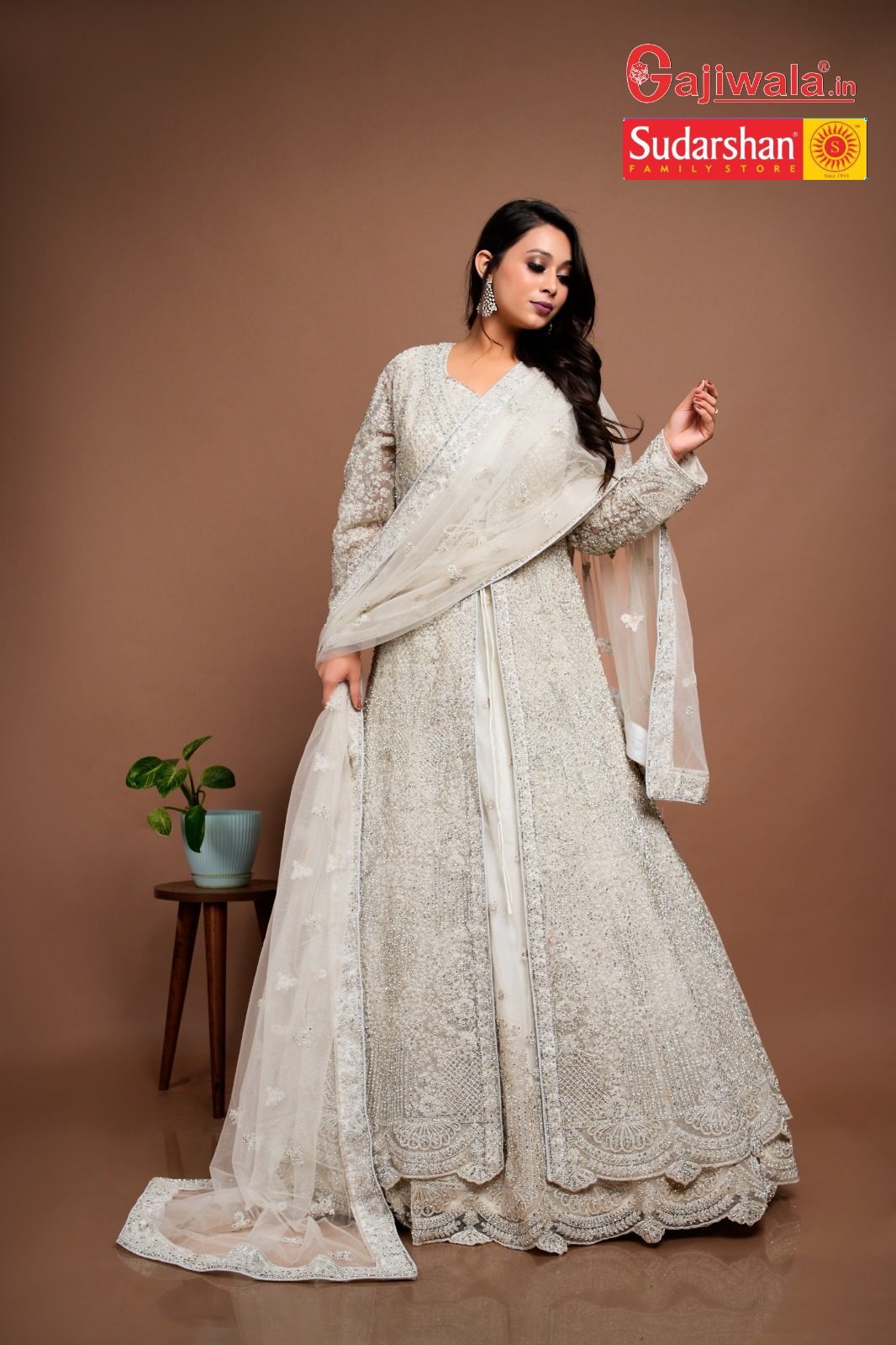 Bridal Kameez with Gharara & Dupatta