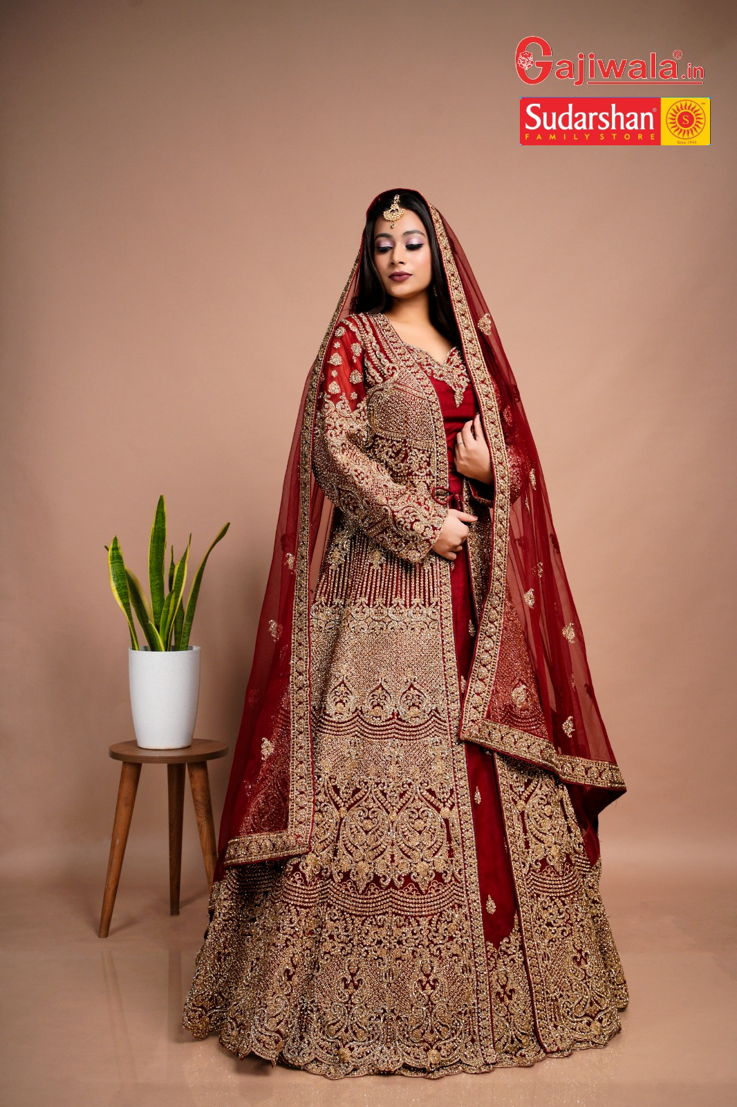 Bridal Kameez with Gharara & Dupatta