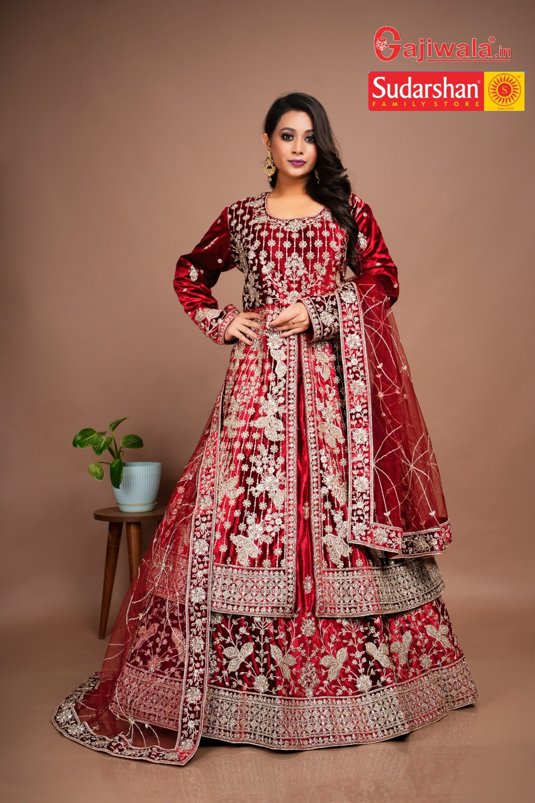 Bridal Kameez with Gharara & Dupatta