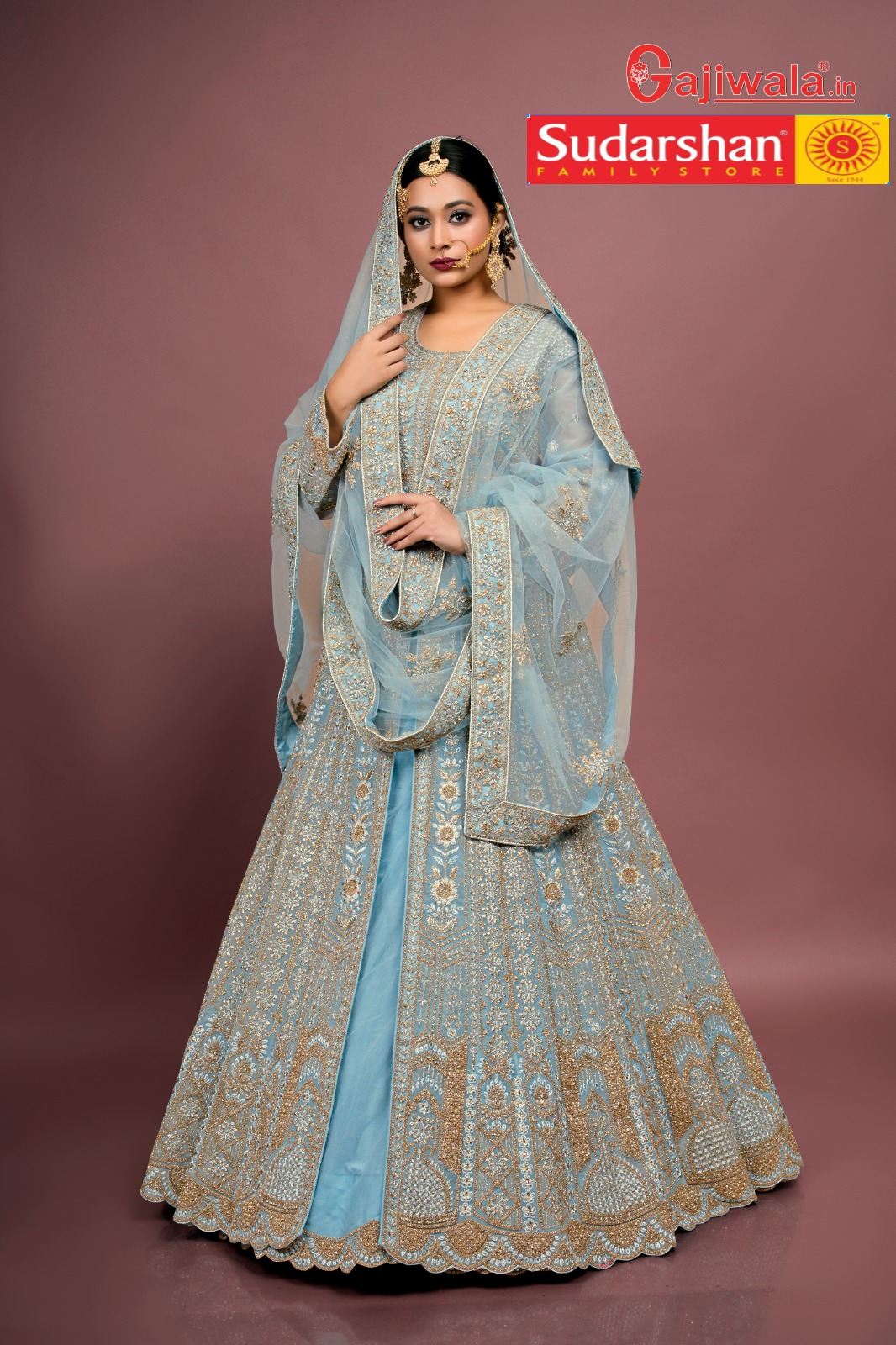 Bridal Kameez with Gharara & Dupatta