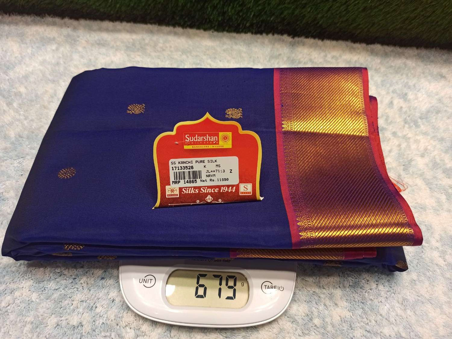 Pure Kanchipuram Silk Saree.