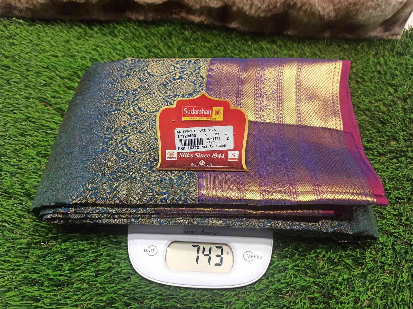 Pure Kanchipuram Silk Saree.