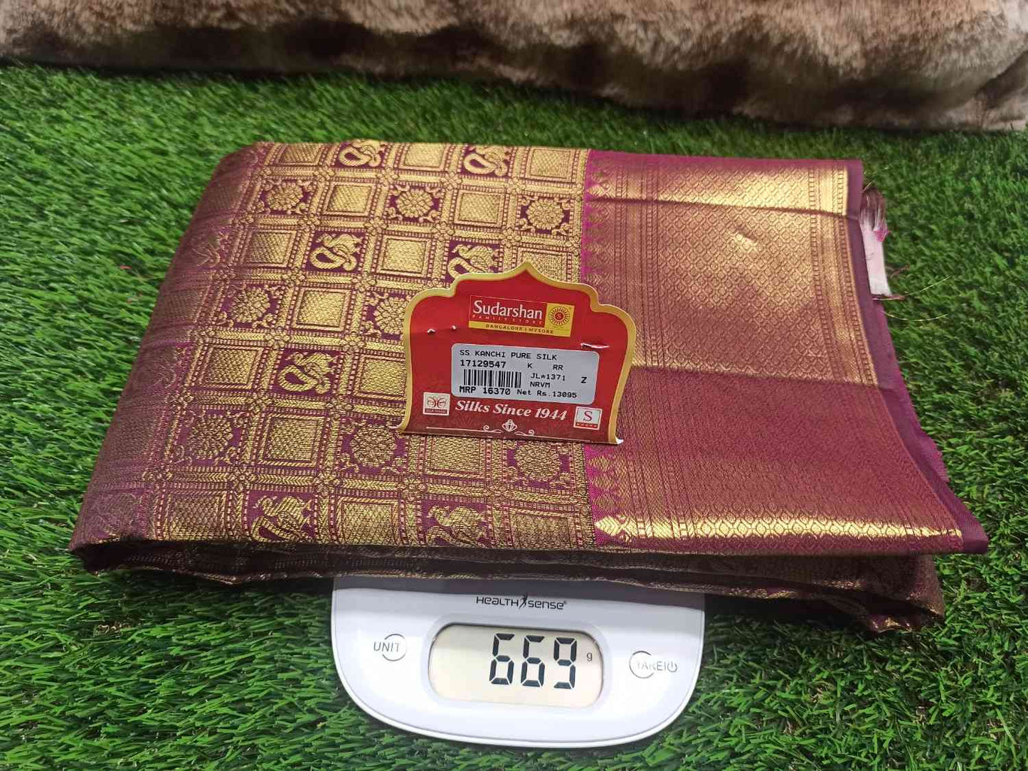 Pure Kanchipuram Silk Saree.