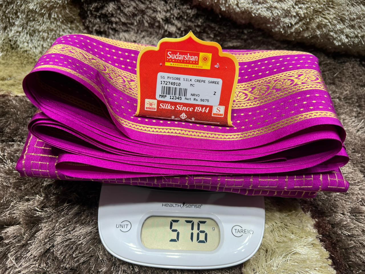 Pure Mysore Silk Saree.
