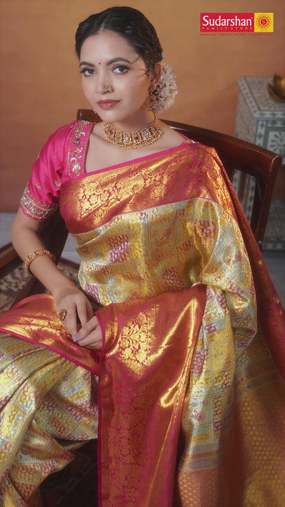 Pure Kanchipuram Silk Saree.