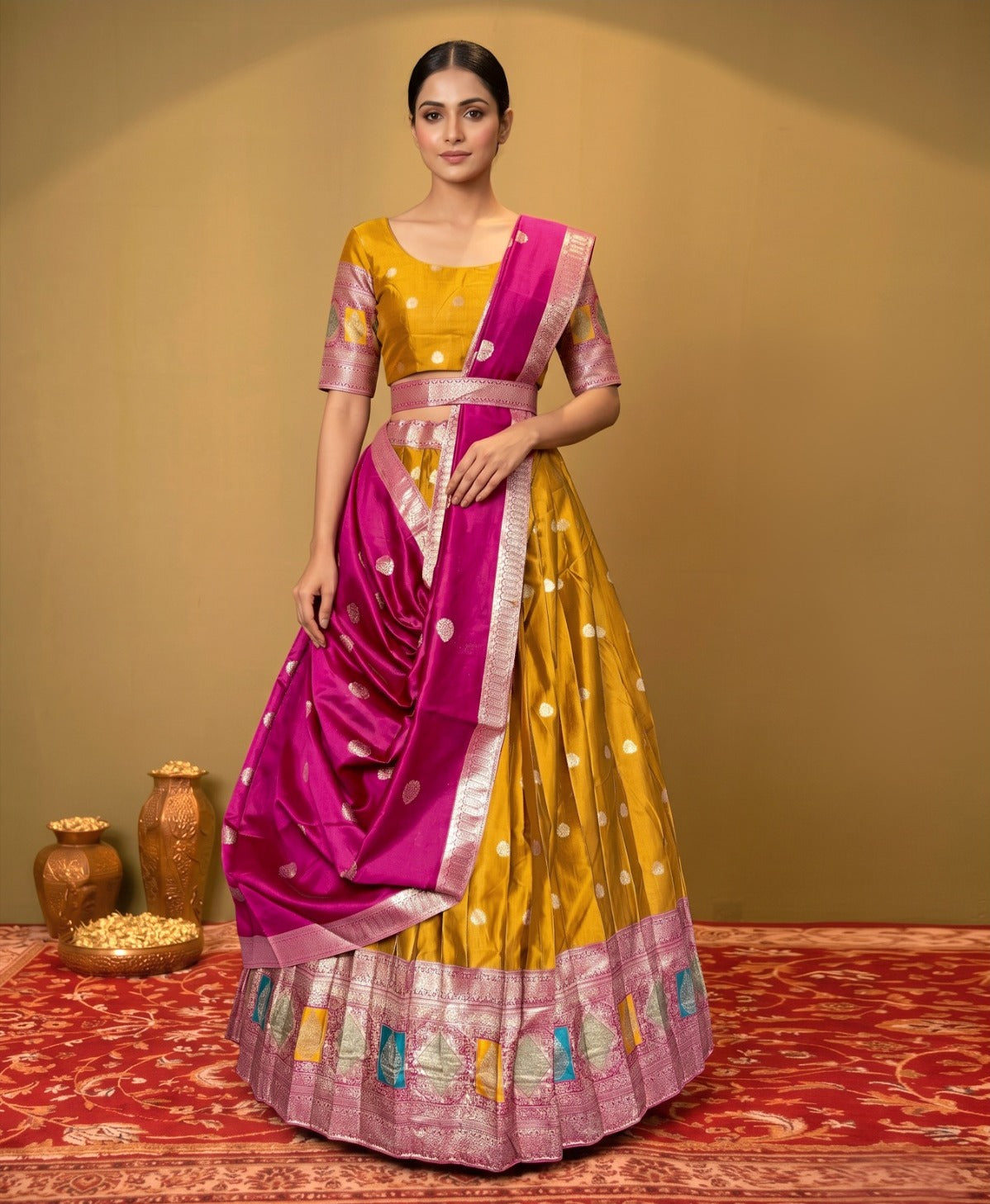 Latest Semi Stitched Lehenga Choli With Dupatta