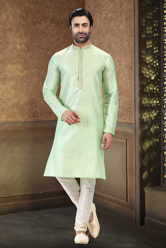 Latest Trendy Banarasi Silk Kurta Pyjama