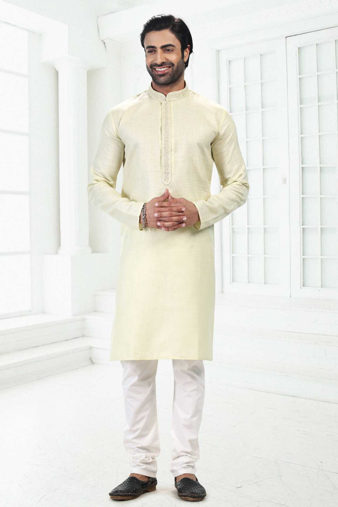 Traditional Linen Cotton kurta Pyjama