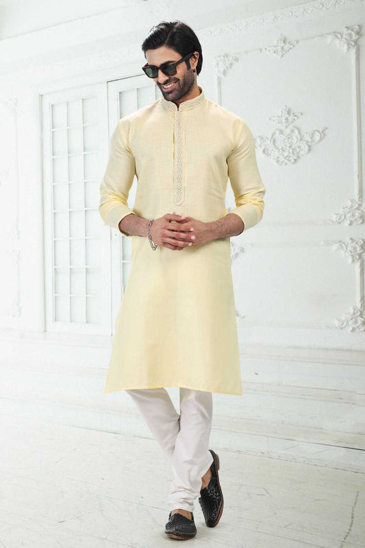 Traditional Linen Cotton kurta Pyjama
