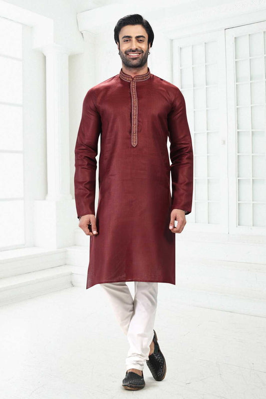 Traditional Linen Cotton kurta Pyjama