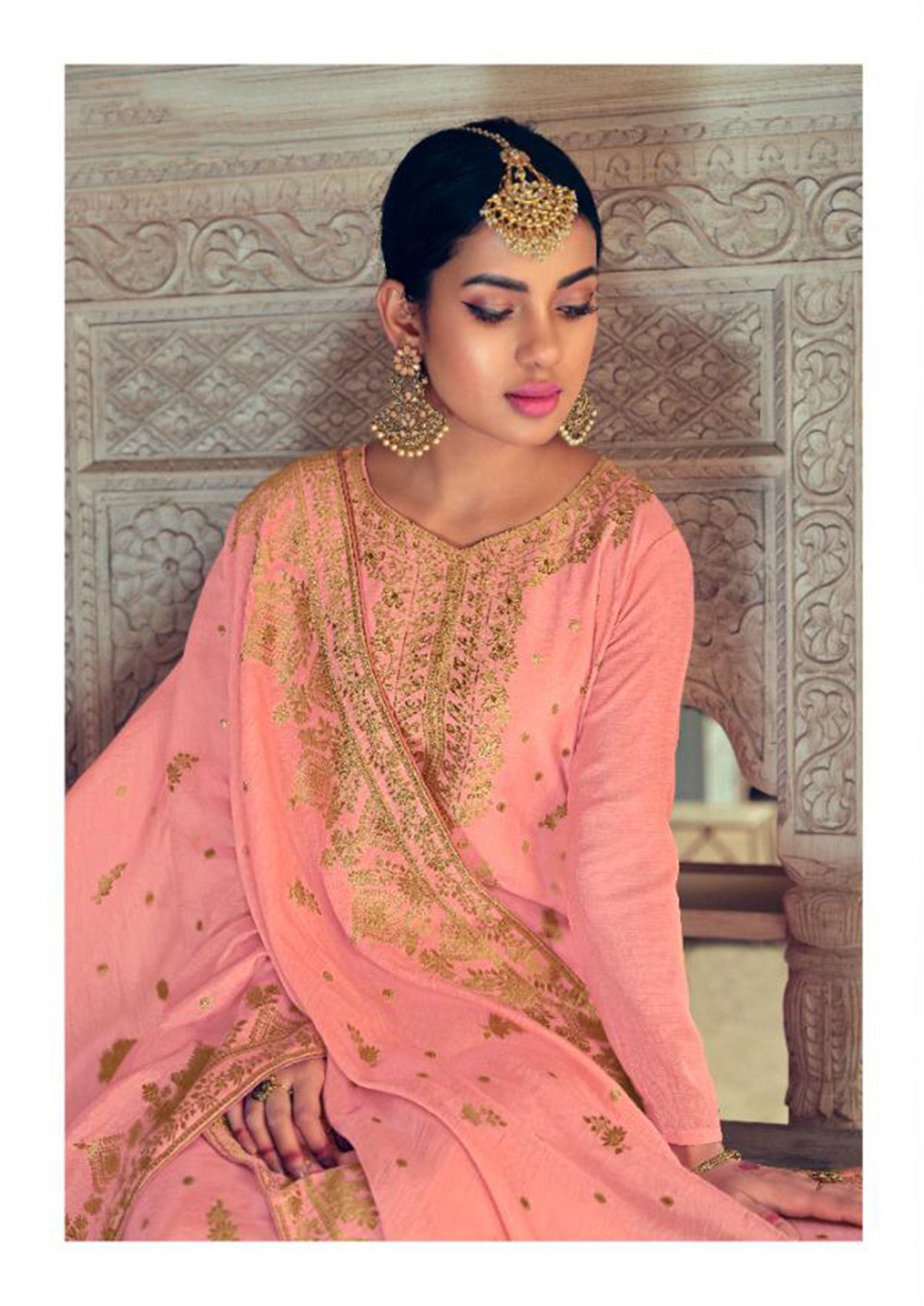 Sudarshan Silks Pure Hand Work Jacquard Silk Party Wear Palazzo Suits Collection CG-1104