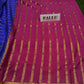Blue, New trendy 100% Pure mysore silk Handwoven Wedding Festival Heavy Border Crape Sarees