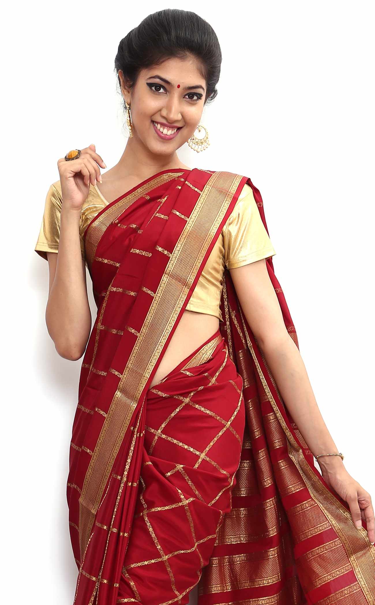 Wonderful Pure Mysore silk saree-Red-SSSB123-VQ-Crepe